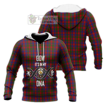 Gow Tartan Knitted Hoodie with Family Crest DNA In Me Style Unisex Knitted Pullover Hoodie - Tartan Vibes Clothing