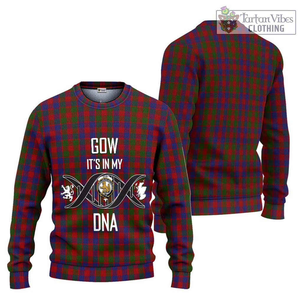 Gow Tartan Ugly Sweater with Family Crest DNA In Me Style Unisex - Tartan Vibes Clothing
