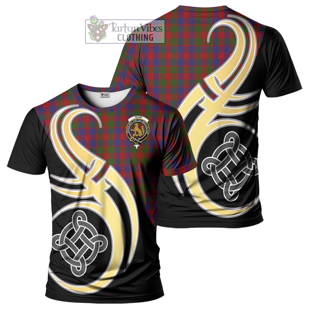 Gow Tartan T-Shirt with Family Crest and Celtic Symbol Style Kid's Shirt - Tartan Vibes Clothing