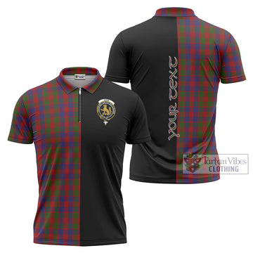 Gow Tartan Zipper Polo Shirt with Family Crest and Half Of Me Style Unisex - Tartanvibesclothing Shop