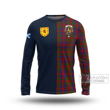 Gow Tartan Long Sleeve T-Shirt Alba with Scottish Lion Royal Arm Half Style Unisex - Tartan Vibes Clothing