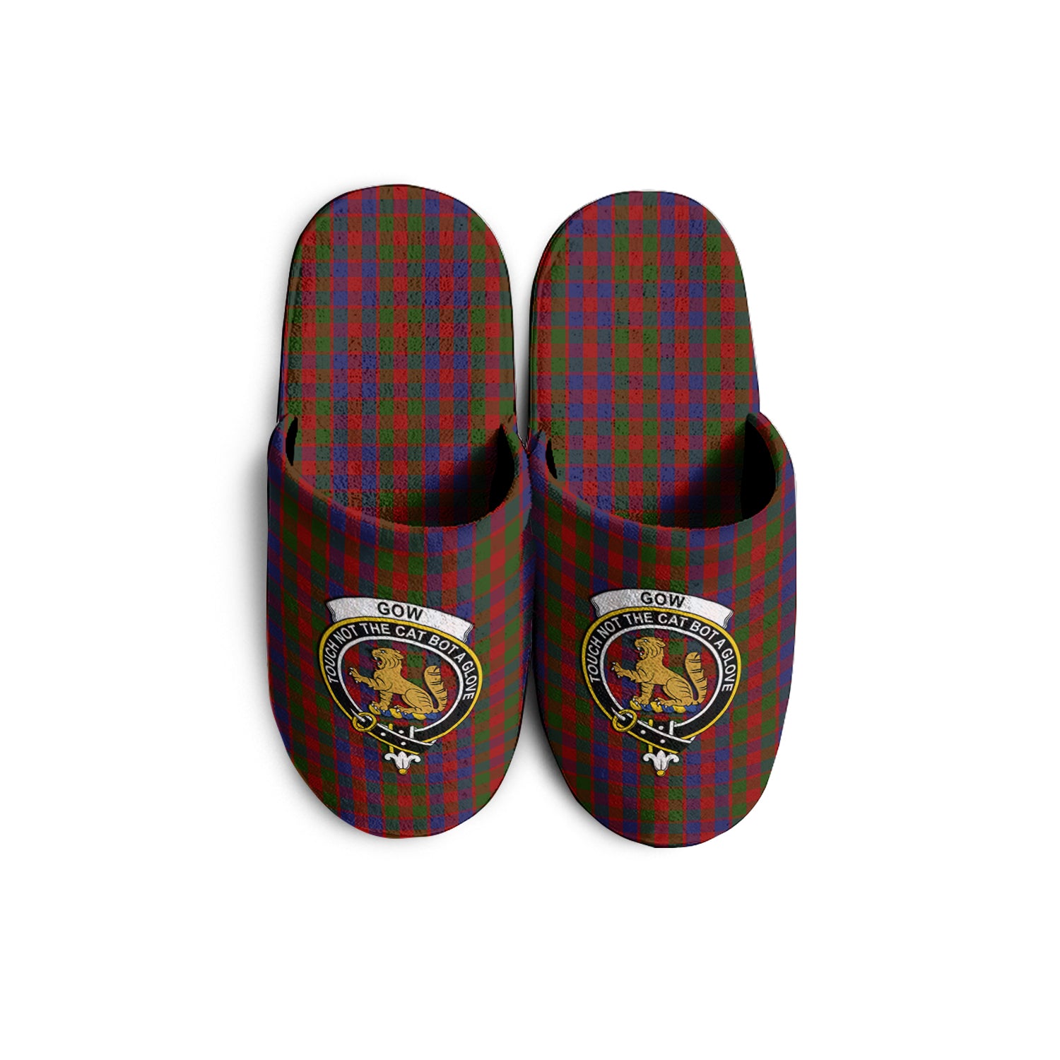 Gow Tartan Home Slippers with Family Crest KIDS - Tartan Vibes Clothing