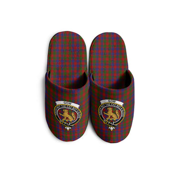 Gow Tartan Home Slippers with Family Crest