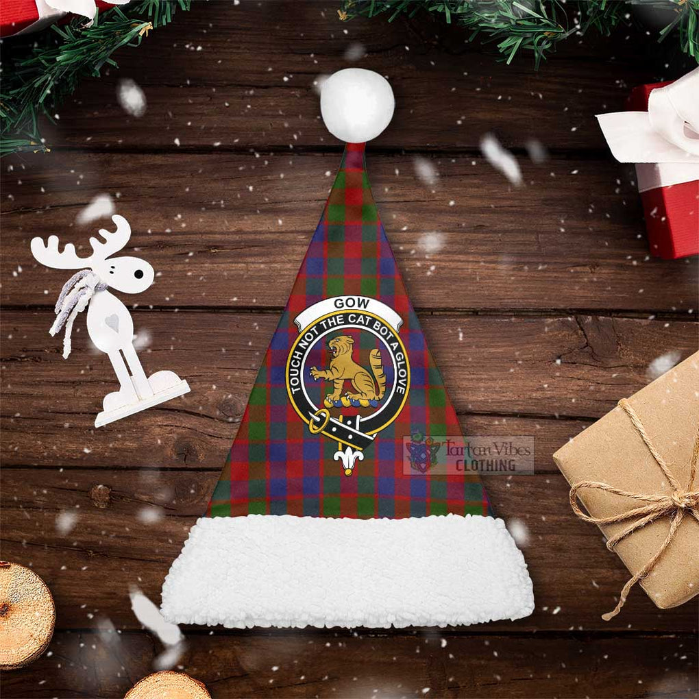 Gow Tartan Christmas Santa Hats with Family Crest Christmas Hat S 20.5in (52cm) - Tartan Vibes Clothing