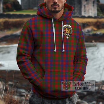 Gow Tartan Cotton Hoodie with Family Crest Zip Hoodie - Tartan Vibes Clothing