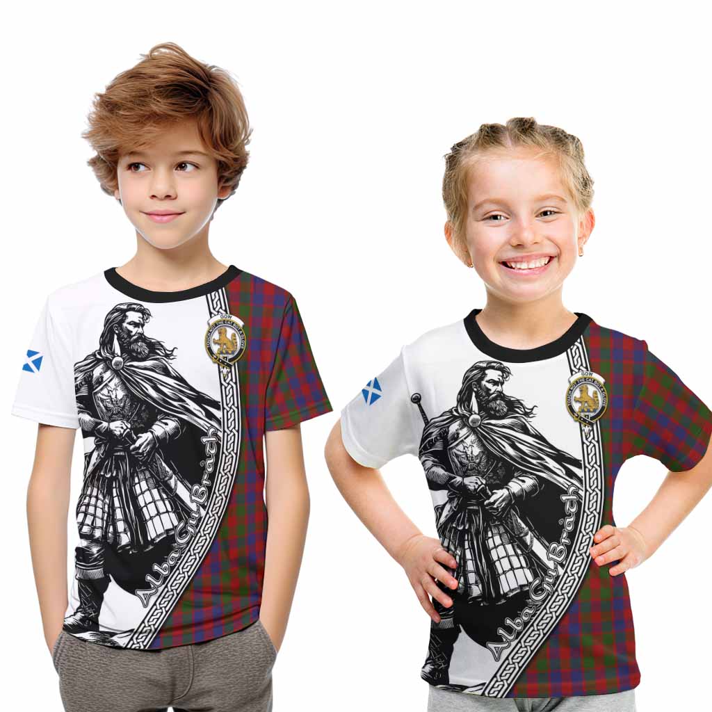 Gow Tartan Clan Crest Kid T-Shirt with Highlander Warrior Celtic Style Youth XL Size14 - Tartan Vibes Clothing