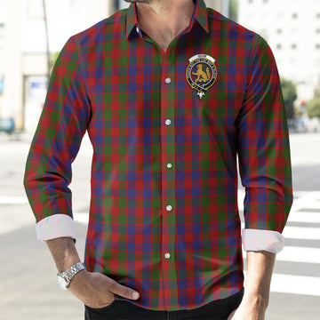 Gow Tartan Long Sleeve Button Up Shirt with Family Crest