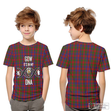 Gow Tartan Kid T-Shirt with Family Crest DNA In Me Style Youth XL Size14 - Tartan Vibes Clothing