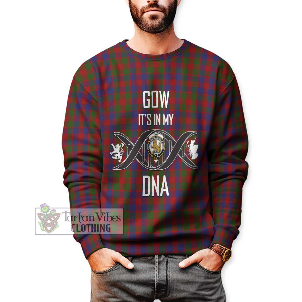 Gow Tartan Sweatshirt with Family Crest DNA In Me Style Unisex - Tartan Vibes Clothing