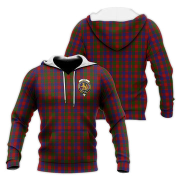 Gow Tartan Knitted Hoodie with Family Crest