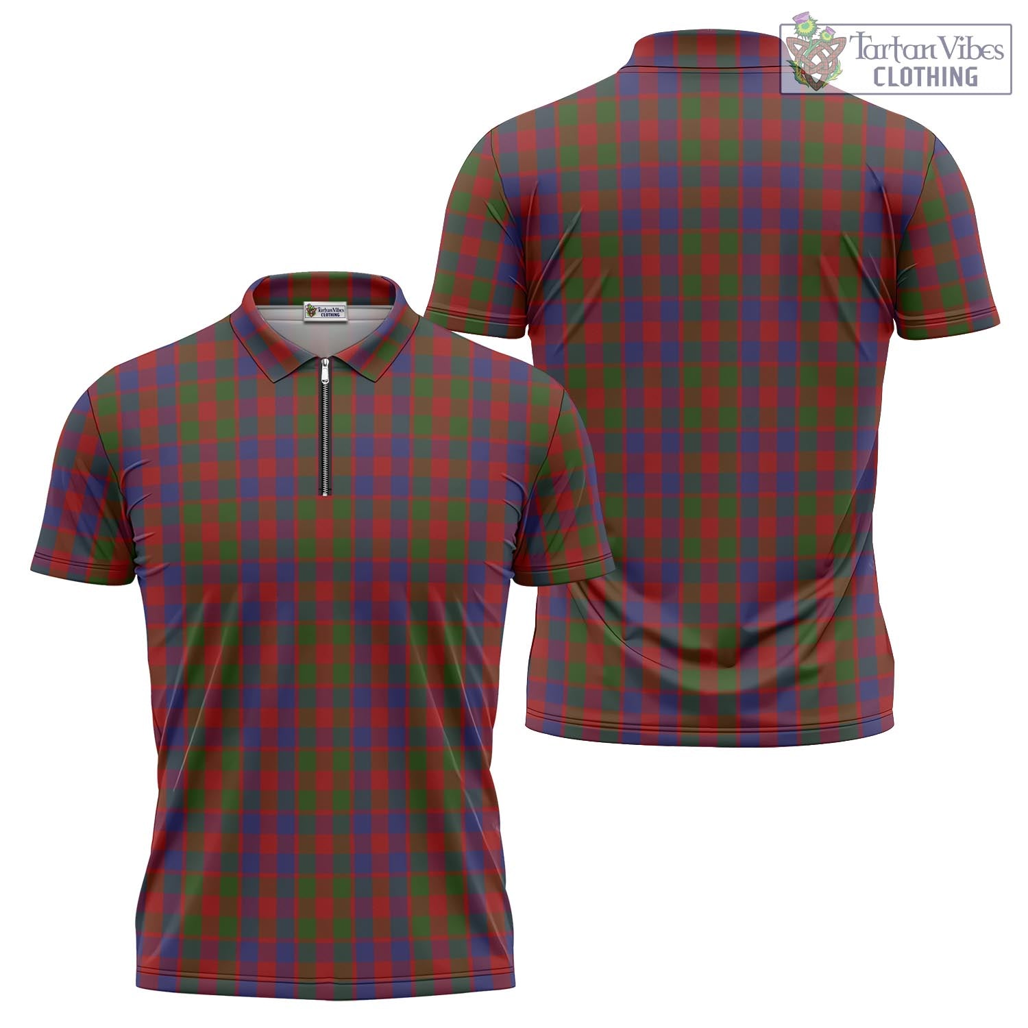 Gow Tartan Zipper Polo Shirt Unisex - Tartan Vibes Clothing