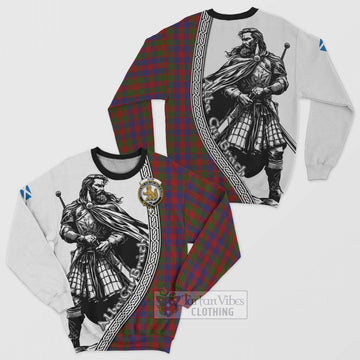 Gow Tartan Clan Crest Sweatshirt with Highlander Warrior Celtic Style Unisex - Tartan Vibes Clothing