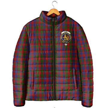 Gow Tartan Padded Jacket with Family Crest Men's Padded Jacket - Tartan Vibes Clothing