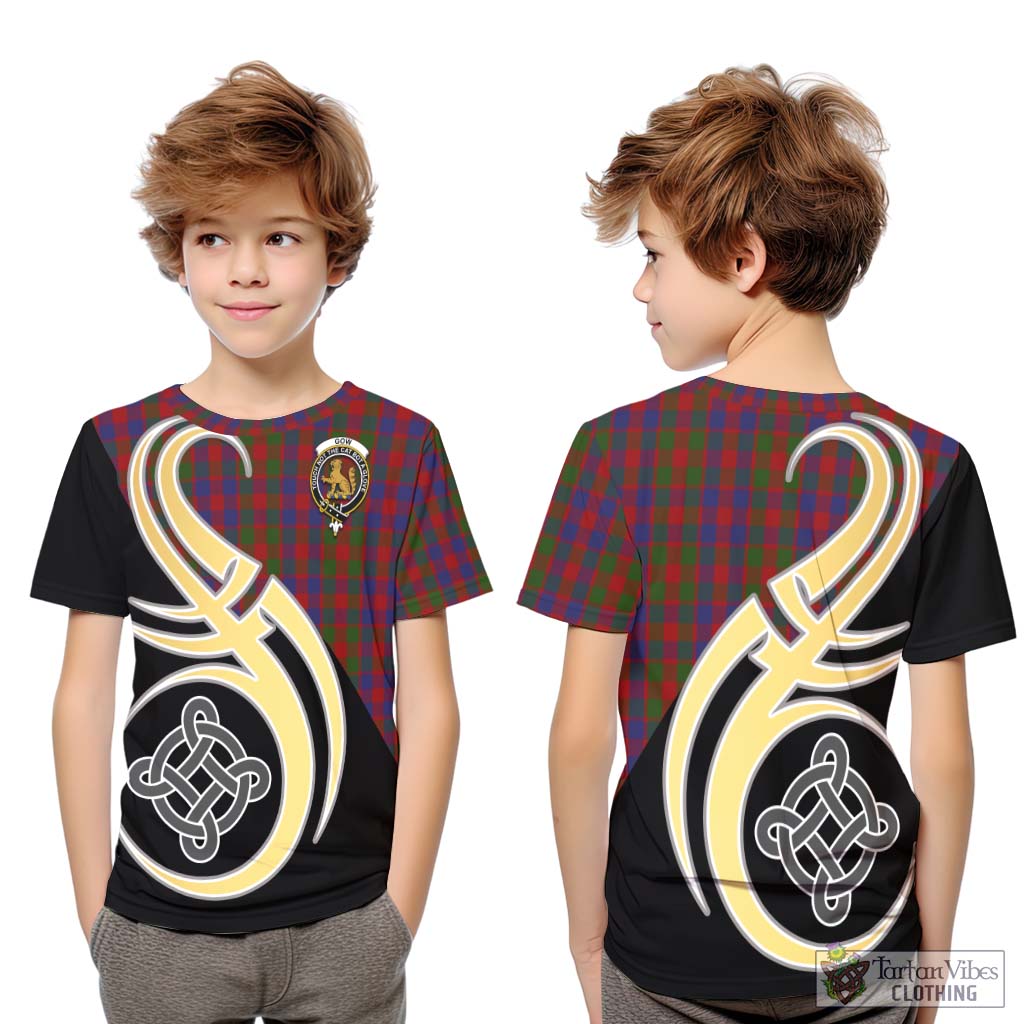 Gow Tartan Kid T-Shirt with Family Crest and Celtic Symbol Style Youth XL Size14 - Tartan Vibes Clothing