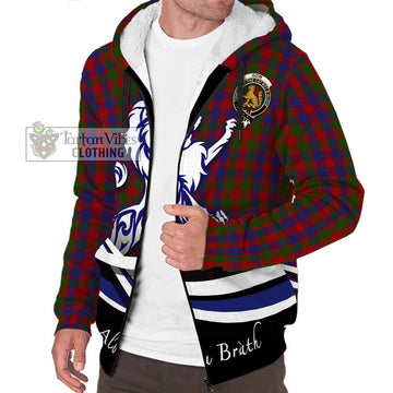 Gow Tartan Sherpa Hoodie with Alba Gu Brath Regal Lion Emblem Unisex S - Tartan Vibes Clothing