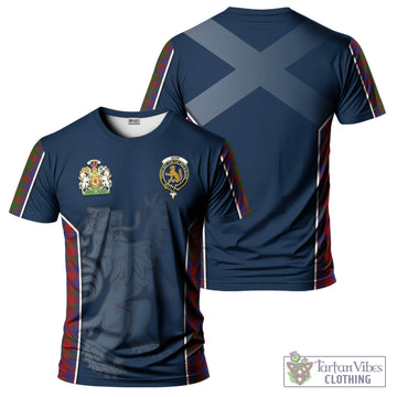 Tartan Vibes Clothing Gow Tartan T-Shirt with Family Crest and Lion Rampant Vibes Sport Style