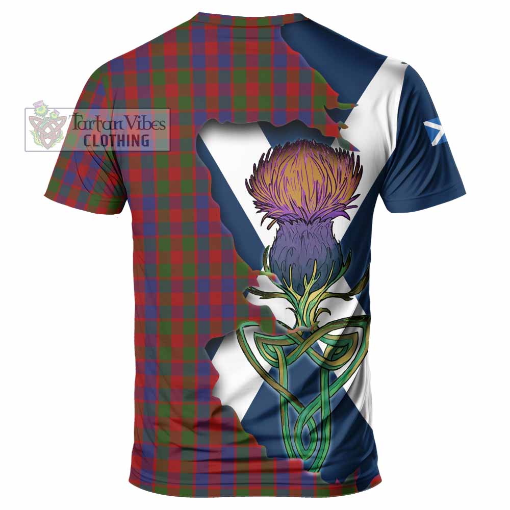 Gow Tartan Family Crest T-Shirt Scottish Thistle Celtic Inspired - Tartan Vibes Clothing