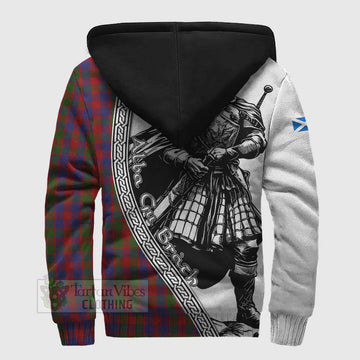 Gow Tartan Clan Crest Sherpa Hoodie with Highlander Warrior Celtic Style - Tartan Vibes Clothing