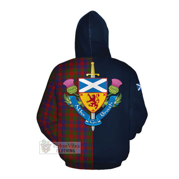 Gow Tartan Cotton Hoodie Alba with Scottish Lion Royal Arm Half Style Pullover Hoodie - Tartan Vibes Clothing