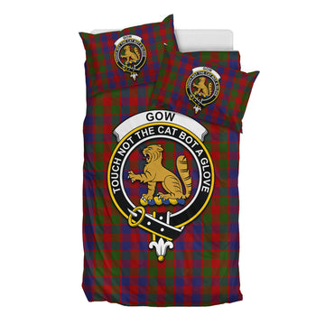Gow Tartan Bedding Set with Family Crest