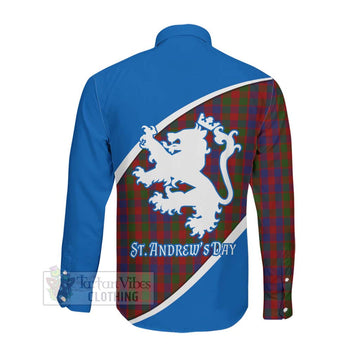 Gow Family Crest Tartan Long Sleeve Button Shirt Celebrate Saint Andrew's Day in Style Men's Shirt - Tartan Vibes Clothing