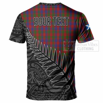 Tartan Vibes Clothing Gow Crest Tartan T-Shirt with New Zealand Silver Fern Half Style