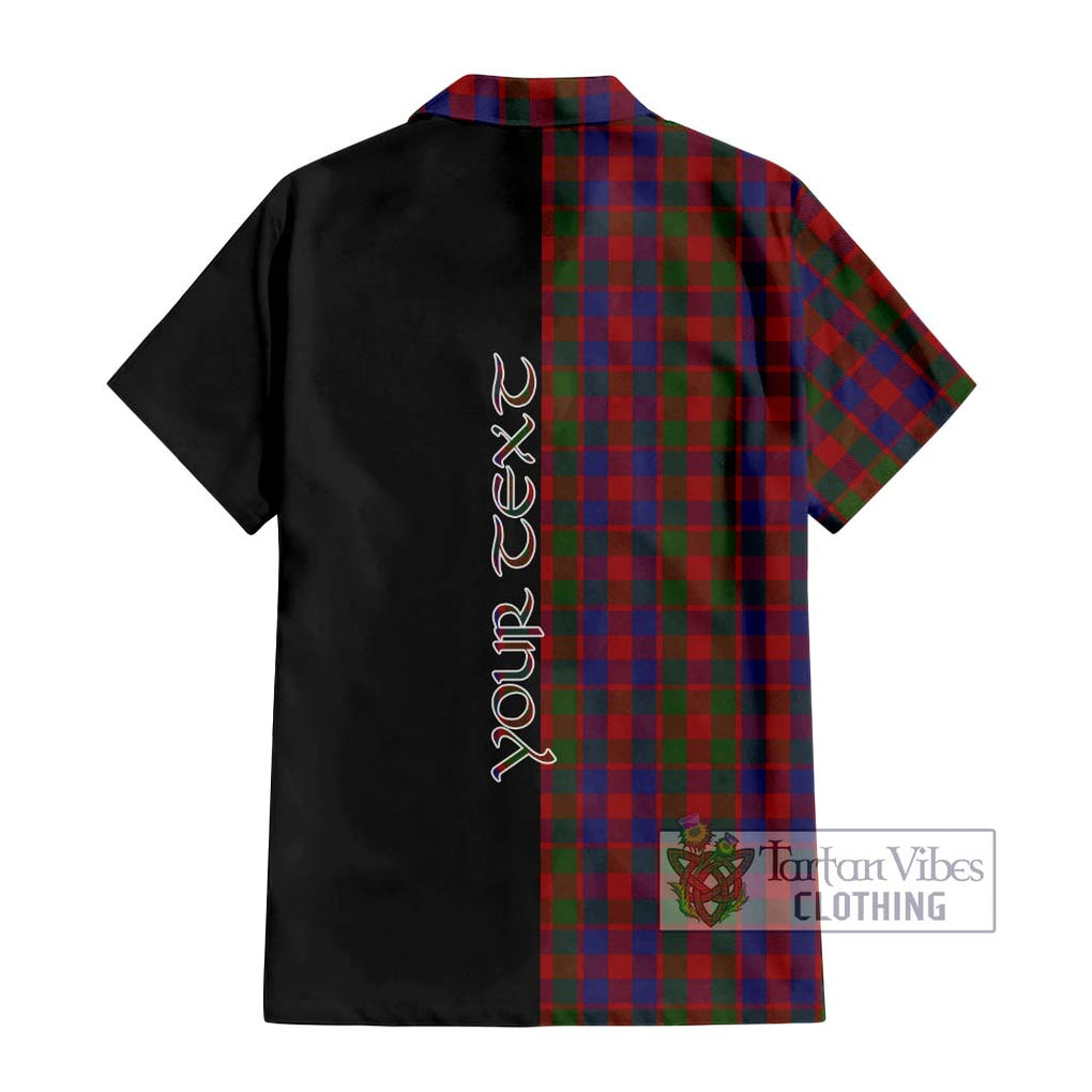 Gow Tartan Hawaiian Shirt with Family Crest and Half Of Me Style - Tartan Vibes Clothing