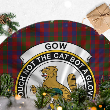Gow Tartan Christmas Tree Skirt with Family Crest - Tartan Vibes Clothing