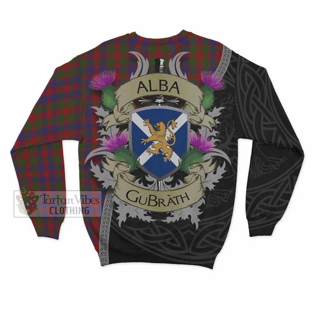 Gow Tartan Family Crest Sweatshirt Lion Rampant Royal Thistle Shield Celtic Inspired - Tartan Vibes Clothing
