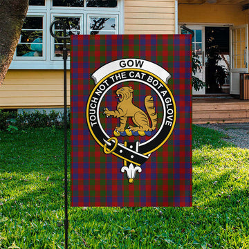 Gow Tartan Flag with Family Crest