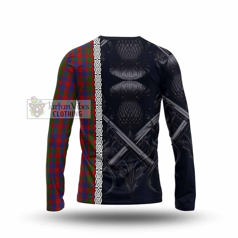 Gow Tartan Long Sleeve T-Shirt with Family Crest Cross Sword Thistle Celtic Vibes - Tartan Vibes Clothing
