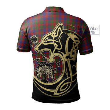 Gow Tartan Polo Shirt with Family Crest Celtic Wolf Style - Tartan Vibes Clothing