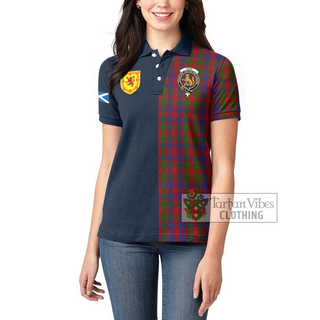 Gow Tartan Women's Polo Shirt Alba with Scottish Lion Royal Arm Half Style - Tartan Vibes Clothing