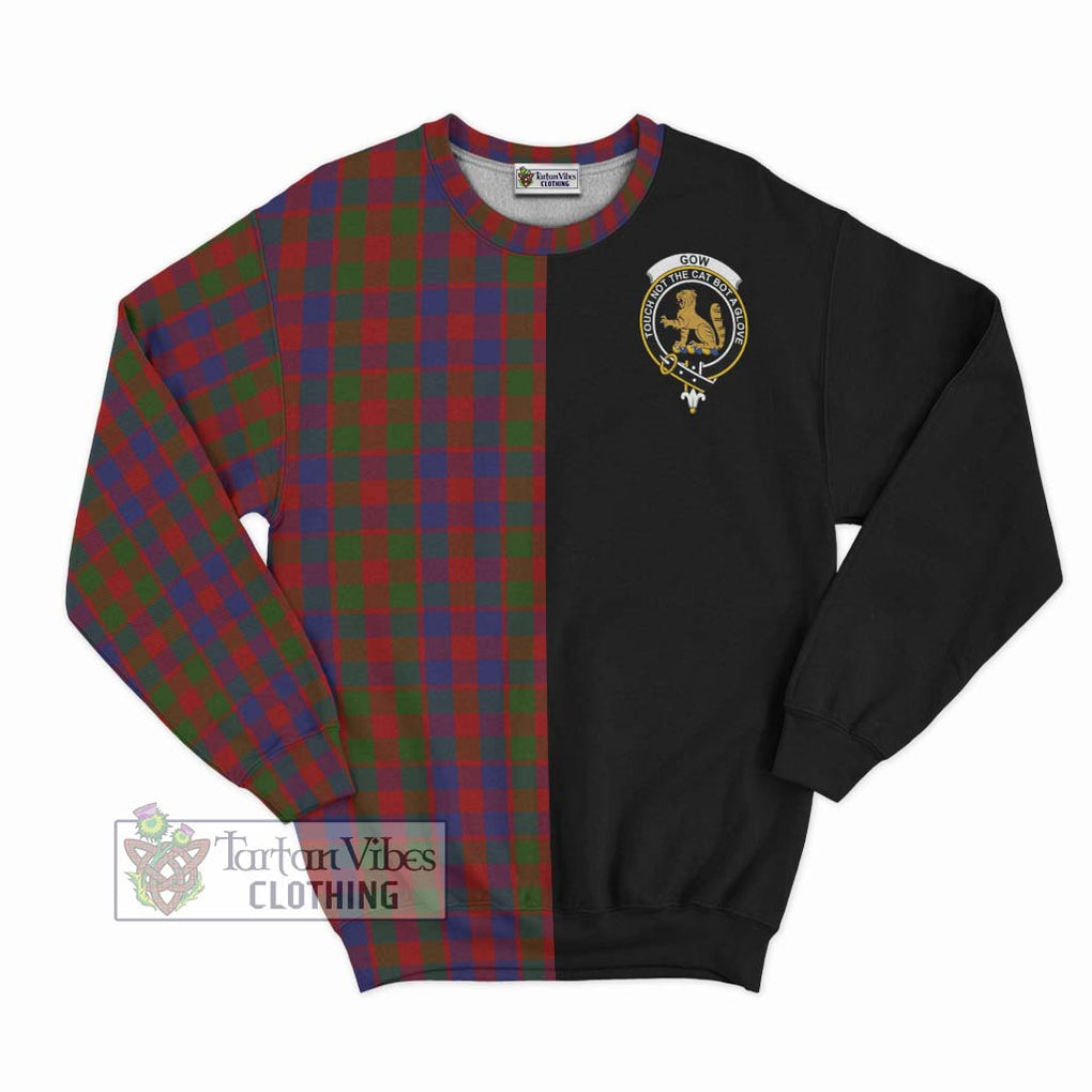 Gow Tartan Sweatshirt with Family Crest and Half Of Me Style - Tartanvibesclothing Shop