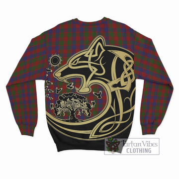 Gow Tartan Sweatshirt with Family Crest Celtic Wolf Style - Tartan Vibes Clothing