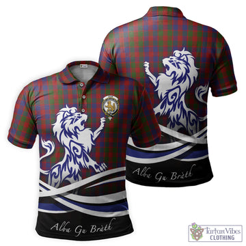 Gow Tartan Polo Shirt with Alba Gu Brath Regal Lion Emblem - Tartan Vibes Clothing