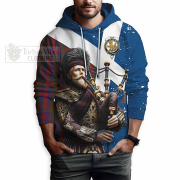 Gow Tartan Hoodie with Family Crest Scottish Bagpiper Vibes - Tartan Vibes Clothing