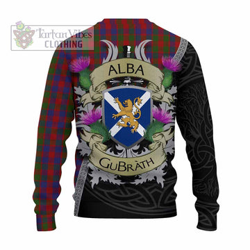 Gow Tartan Family Crest Knitted Sweater Lion Rampant Royal Thistle Shield Celtic Inspired - Tartan Vibes Clothing