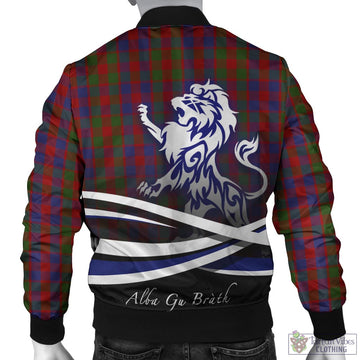 Gow Tartan Bomber Jacket with Alba Gu Brath Regal Lion Emblem - Tartan Vibes Clothing