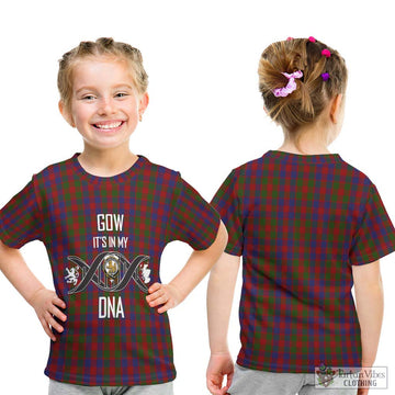 Gow Tartan Kid T-Shirt with Family Crest DNA In Me Style - Tartan Vibes Clothing