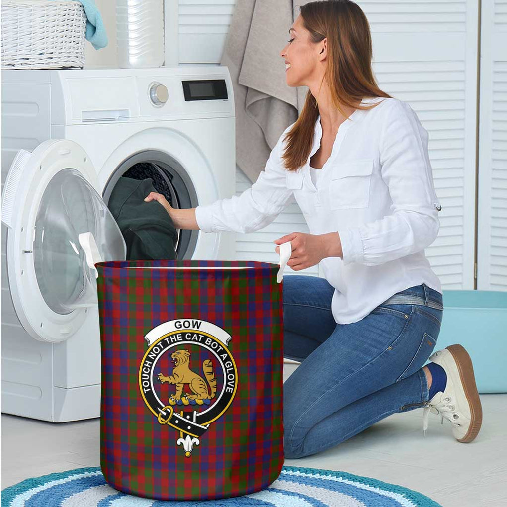Gow Tartan Laundry Basket with Family Crest - Tartan Vibes Clothing