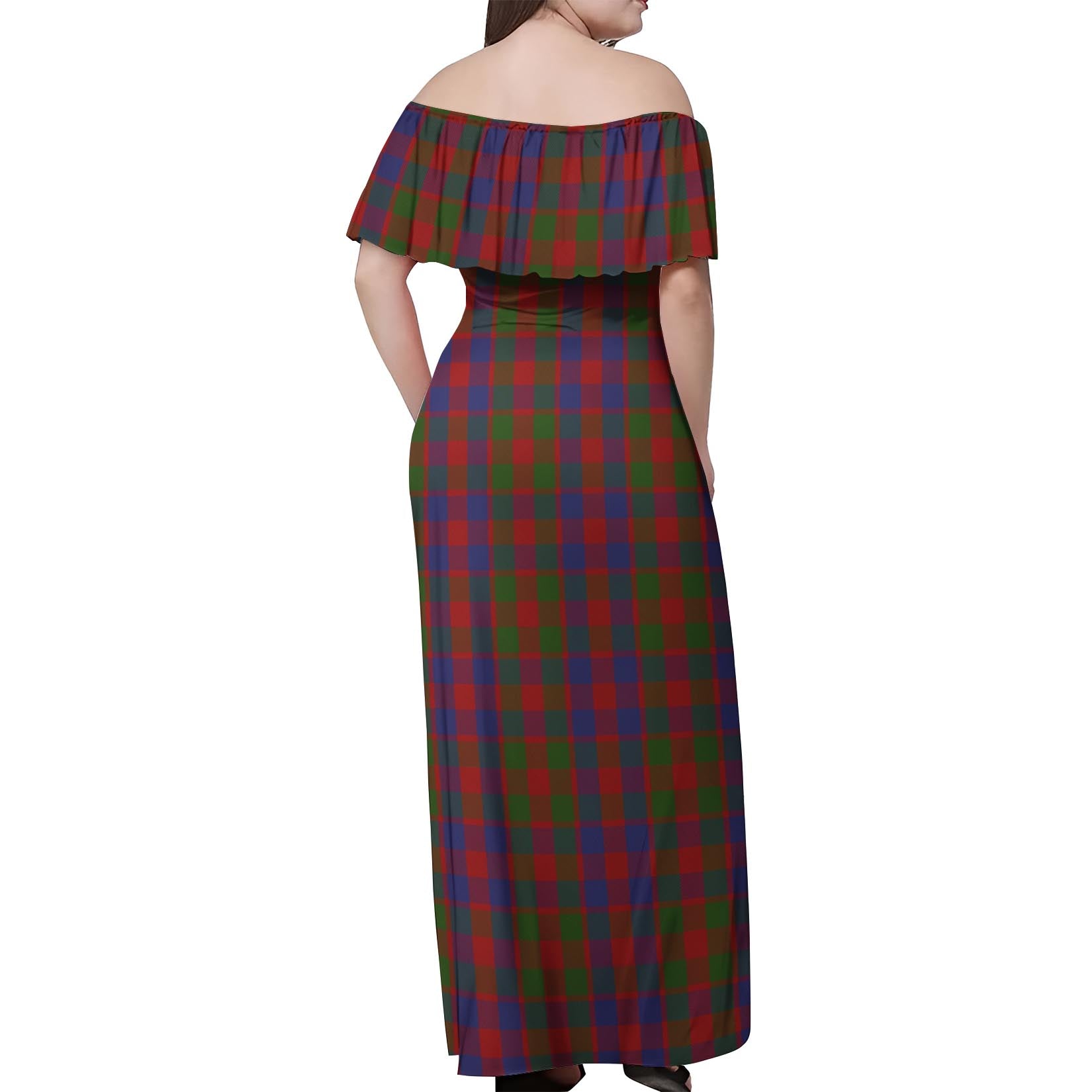 Gow Tartan Off Shoulder Long Dress - Tartan Vibes Clothing