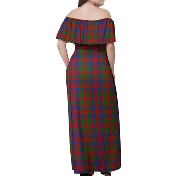 Gow Tartan Off Shoulder Long Dress - Tartan Vibes Clothing