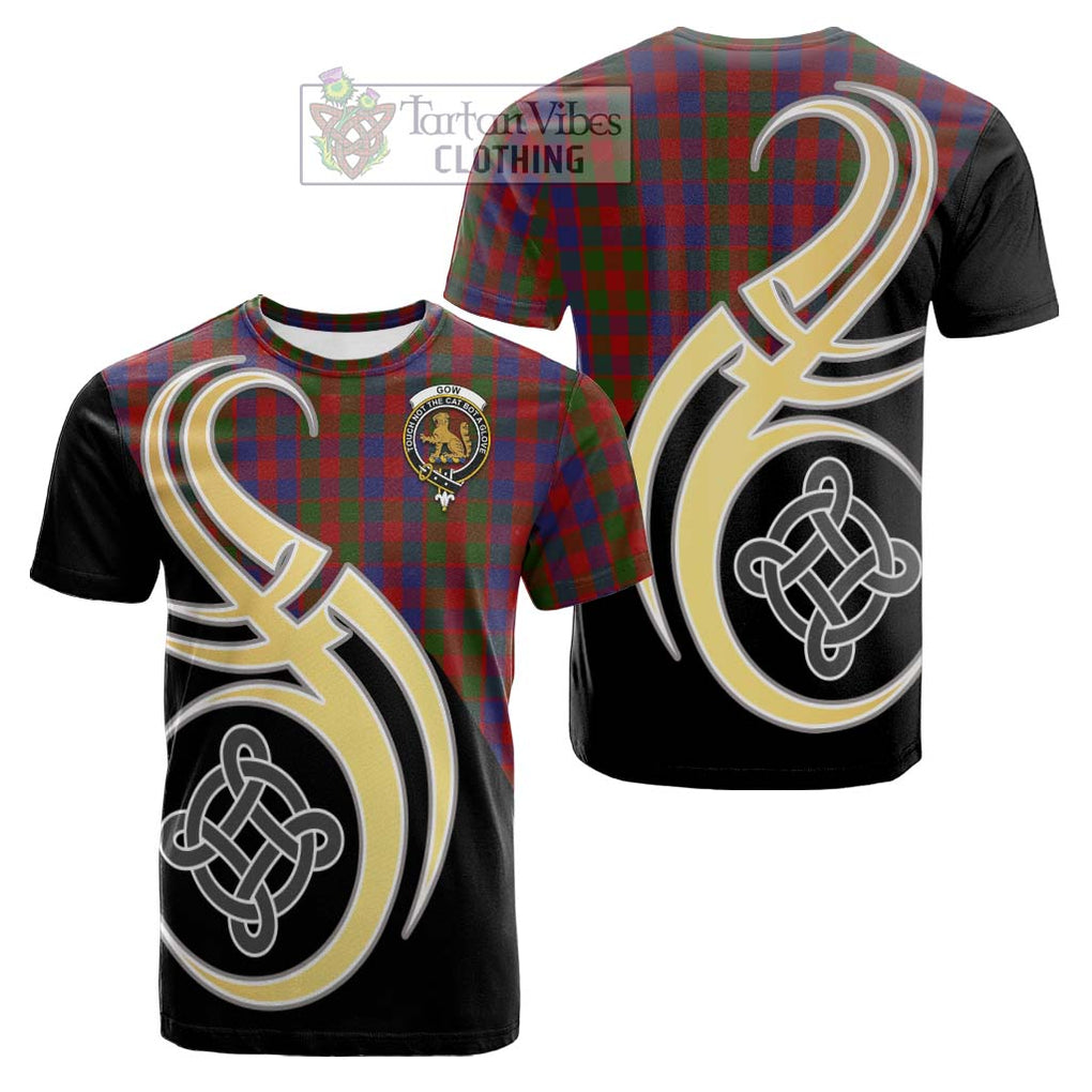 Gow Tartan Cotton T-shirt with Family Crest and Celtic Symbol Style Kid's Shirt - Tartan Vibes Clothing