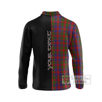 Gow Tartan Long Sleeve Polo Shirt with Family Crest and Half Of Me Style - Tartanvibesclothing Shop