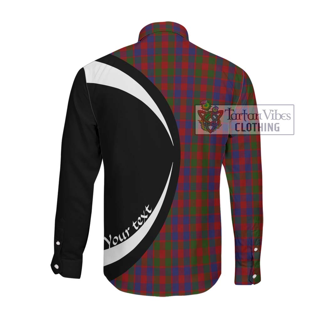 Gow Tartan Long Sleeve Button Up with Family Crest Circle Style Men's Shirt - Tartan Vibes Clothing