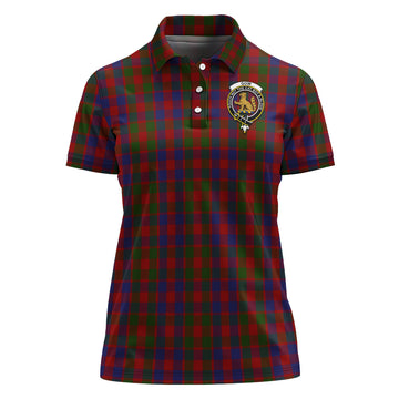 Gow Tartan Polo Shirt with Family Crest For Women - Tartan Vibes Clothing