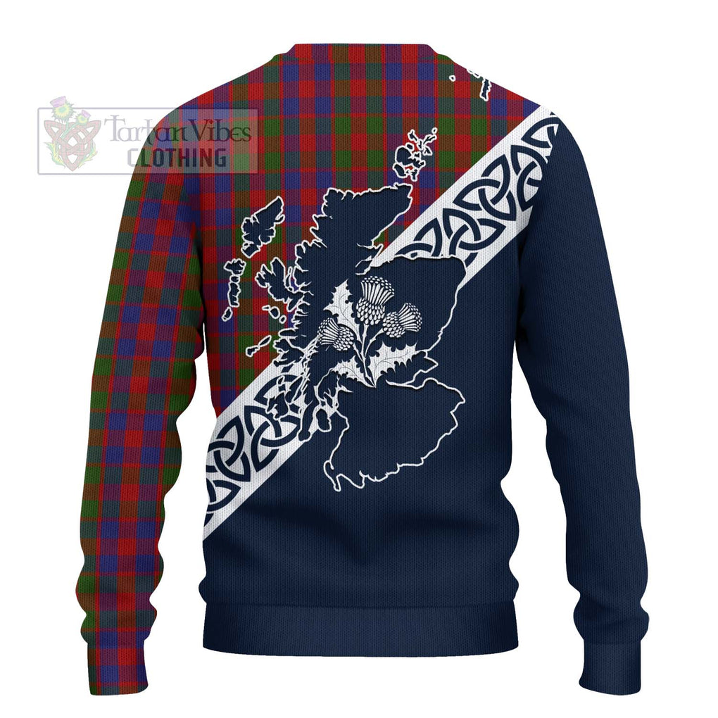 Gow Tartan Ugly Sweater Featuring Thistle and Scotland Map - Tartan Vibes Clothing