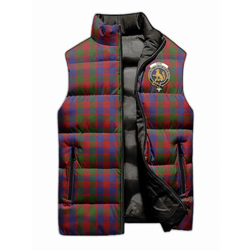 Gow Tartan Sleeveless Puffer Jacket with Family Crest - Tartan Vibes Clothing