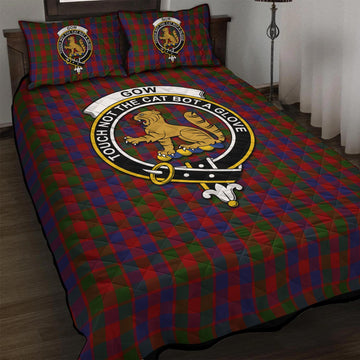 Gow Tartan Quilt Bed Set with Family Crest - Tartan Vibes Clothing